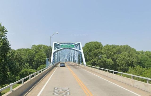 Virtual Hike, Google Maps, Kentucky, Indiana, bridges, Cannelton