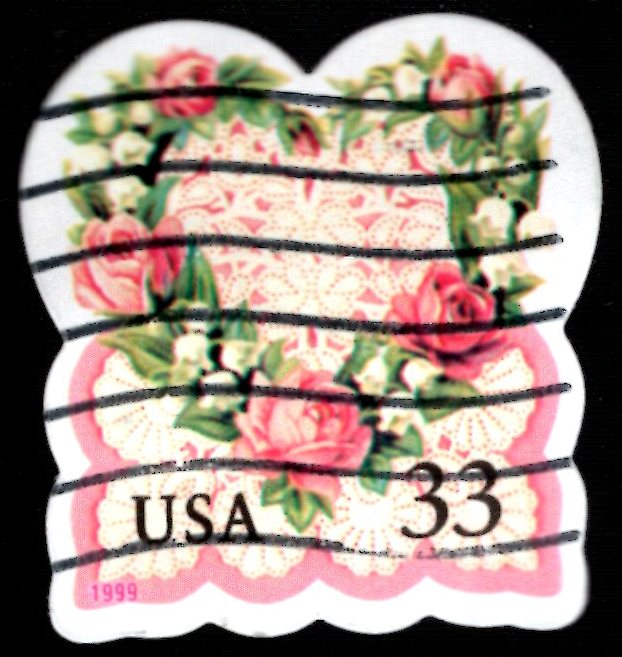 Love Stamps, Love Cancelled, Cancelled Stamps, Stamp Collecting, Valentine's Day