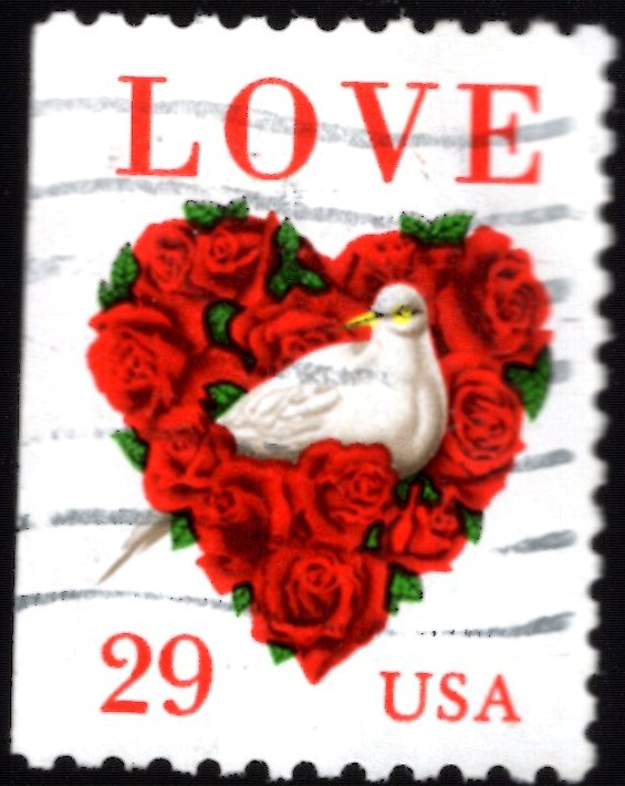 Love Stamps, Love Cancelled, Cancelled Stamps, Stamp Collecting, Valentine's Day