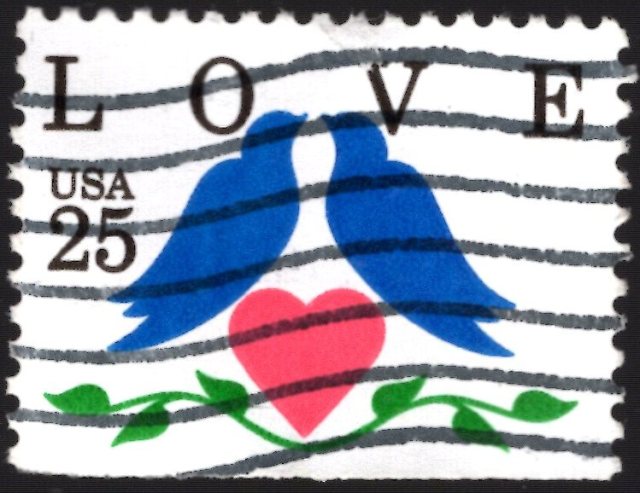 Love Stamps, Love Cancelled, Cancelled Stamps, Stamp Collecting, Valentine's Day