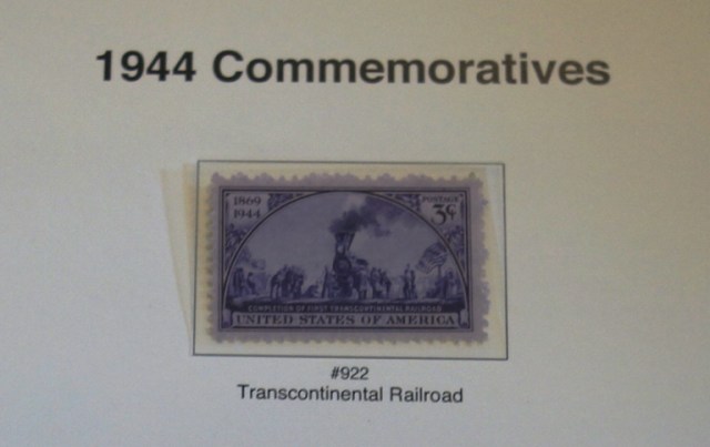 Transcontinental Railroad, stamps, commemorative, stamp collection, railroad